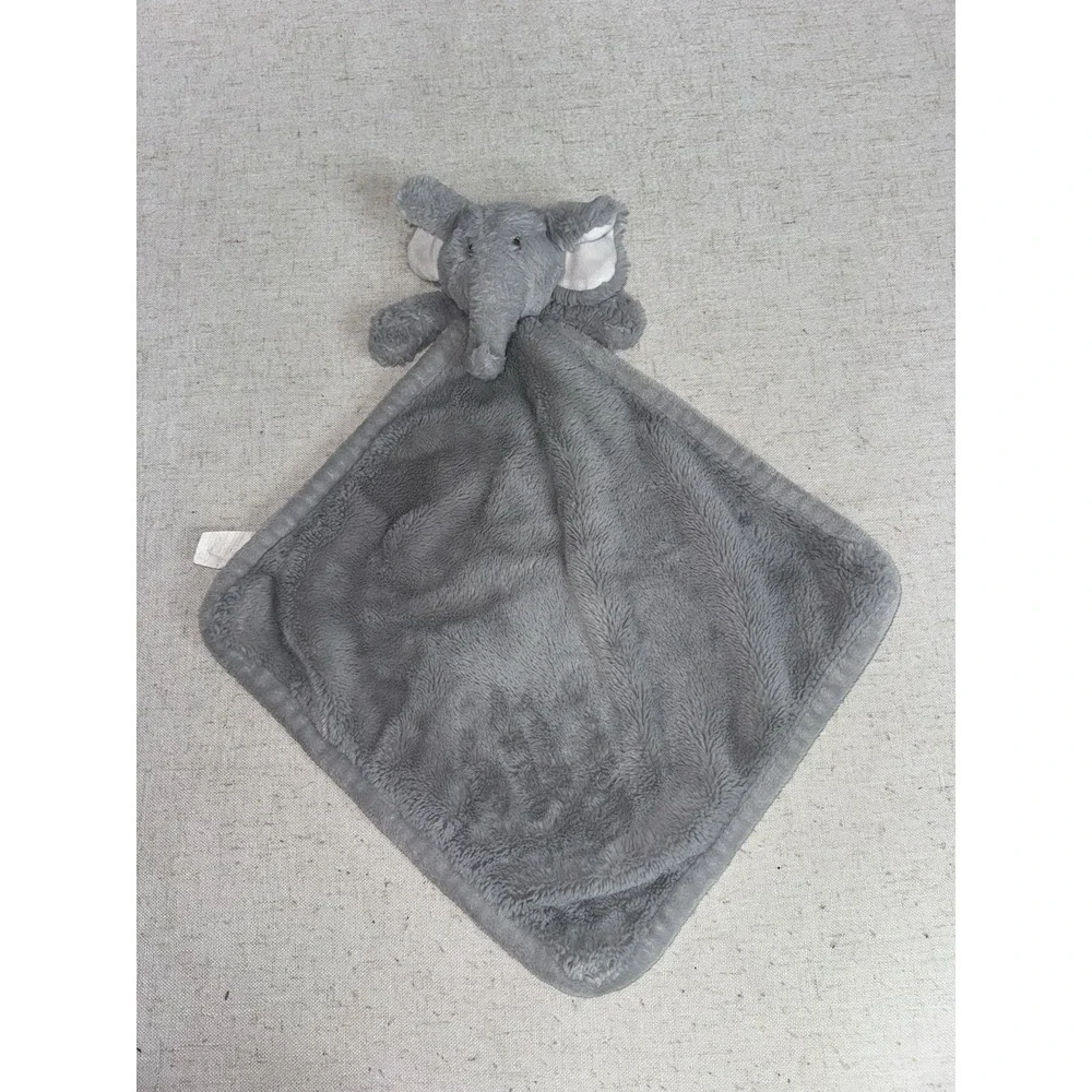 S L SL Home Fashions Solid Gray Elephant Baby Lovey Security‎ Blanket Soft